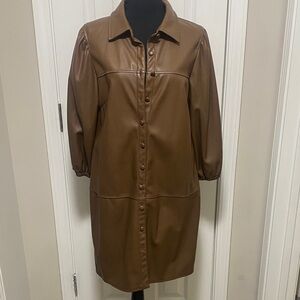 7 For All Mankind | M - Faux Leather Women's Coat / Dress